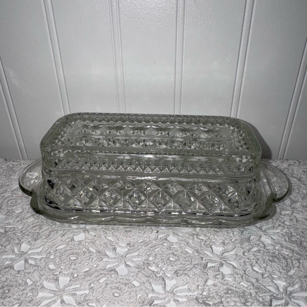 Vintage Imperial Glass Covered Butter Dish